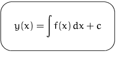 $\mbox{\ovalbox{$\displaystyle y(x) = \int f (x)\, dx +c$}}$